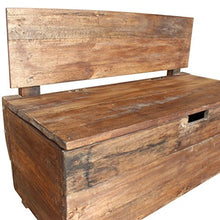 vidaXL Panca in Legno Massello di Recupero Panchina Baule Arredo Ingresso Casa