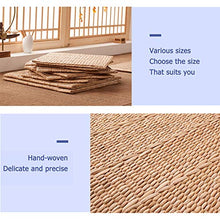 LTINN Paglia Intrecciata a Mano, Cuscino Tatami, Cuscino per Meditazione e adorazione, Tappetino Quadrato per Finestra a bovindo, giunco Naturale di Erba Tessuta a casa Traspirante