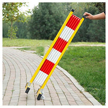 Blocco Stradale Mobile Con Ruote, Recinzione Retrattile, Sicurezza Fibra Di Vetro Pieghevole Facile Da Riporre Adatto Per La Scuola Materna, Magazzino, Posteggio ( Color : Red White , Size : 1.2x3m )