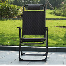 HDZW Sedia Estraibile in Vimini, Poltrona Pieghevole a Peso Zero, Lussuosa Poltrona reclinabile da Giardino, Sedia a Sdraio per Pausa Pranzo, Adatta per Interni ed Esterni