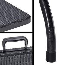 Casaria Tavolo da Giardino Tavolo da Campeggio Look PolyRattan 180 cm Tavolino Pieghevole Esterno Nero