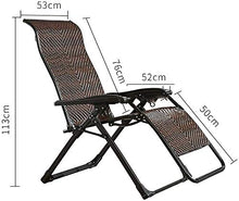 YEXINTMF Sdraio Imbottito gravità Zero Lounge Chair Patio Pieghevole, Ampliata Bold Piazza Il Doppio Tubo di Pranzo