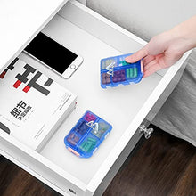 Muchengbao - Confezione da 2 portapillole portatile per 7 giorni settimanali da viaggio e pillole, dispenser per borsetta, scomparti per olio di pesce vitamina, contenitore per medicine