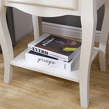 Sogesfurniture BHEU-BSB-008 - Comodino con cassetto, 49 x 38 x 62 cm, colore: Bianco