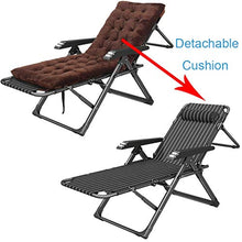 SHUAIIJUAN Sedia per il tempo libero domestico Portable Sedie Sdraio da spiaggia reclinabili for Patio Beach Camping pieghevole Chaise Lounge Chair con 5 regolabili Adagiarsi Posizioni Max 441lbs cari