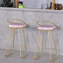 GYPPG Sgabello Bar con Struttura in Metallo Robusto alla mocon Seduta Imbottita Rosa - Altezza Pub - Sgabelli Bar Moderni con Gambe Dorate Sedie Pranzo