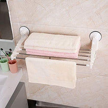Slivy Portasciugamani a Scomparsa fissato al Muro, Porta Asciugamani in Acciaio Inox Senza Stampo, stendibiancheria con Potente Ventosa, Barra portasciugamani Impermeabile portante (Bianca)