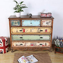 Equipment Chest Drawers Creative Furniture Custom Bedroom Retro Drawers Wood Color Six lockers (Color: Brown Size: 107x30x93cm)