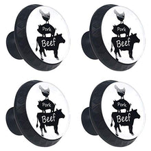 Wetia Cartone Animato Animale per la Cucina di casa Armadio Armadio Armadio Nero 3,5 x 2,8 cm