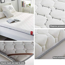Floor Mattress Futon Mattress,Breathable Fold Futon,Thick Mattress,Double Japanese Sleeping Pad,Soft Futon Floor Mattress,Foldable Roll Up Floor Mattress,Thickness 6cm,Whiteash,180x200cm