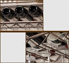 Leifeng Tower Classico Wine Rack Acciaio + Legno Solido Wallmounted Rame MultiReplacement No Assembly Required Adatto for Vetro sul Mercato Facile da installare Forte Portata