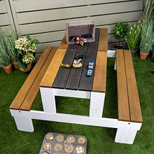 Meppi Set di sedie Stralsund bianco/marrone in legno – Set di mobili per esterni