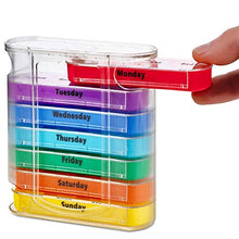 Starmood - Scatola porta pillole portatile con cassetto per una settimana, 28 griglie, per medicina, organizer per vitamine