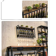 PZW Semplice e Creativo Portabottiglie Nordico Appeso a Parete in Legno Ferro Mensola a Muro Portabottiglie Portabottiglie Portabottiglie Portabicchieri Vino Portabicchieri AltoA