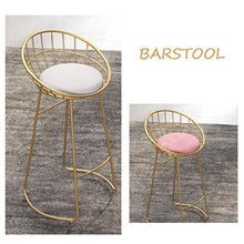 LWW Sgabelli, Cucina e Colazione Sgabello Dining Chair Contatore Bar Bar Sgabello Alto Trucco Sgabelli Contemporanea Nordic Imbottiti,Gold-2,70 cm