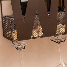 Scaffale per Appendere Il Muro di Vino Rosso con Tappo in Vetro per Vino da Parete in Ferro battuto