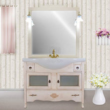 Shop Chic Mobile da bagno classico moderno con lavabo in caramica con ante in vetro
