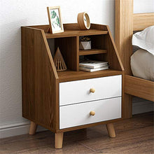 Comodino Lampada da Tavolo in Legno Comodino Fine Solid Comodino Modern Light Comodino con 2 cassetti per Camera da Letto, Soggiorno (Color : B, Size : 40x34x63cm)