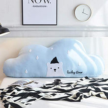 YAHAO Cuscino Comodo Triangolare Cuscino di Lettura Letto Divano Sfoderabile Cerniera Complessivamente Lavabile,Blue-180cm