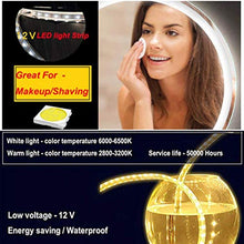 WQERLC Specchio a Muro, Specchio da Bagno a Led, Bagno Specchio Vanità con Lampada, Adatto per Bagno, Hotel, Servizi Igienici