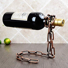 LHQ-HQ Catena di Metallo Holder Bottiglia di Vino Magico Floating Wine imbottigliatore Holder galleggiamento di Illusione Rack Stand