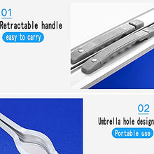 Rund Tavolo da Campeggio Pieghevole A Picnic A Picnic Leggero in Alluminio da 1,2 M per Cucina Interna Ed Esterna, Sala da Pranzo, Sala da Pranzo, Buffet E Giardino(Color:Blu)