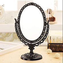 KK Zachary Specchio Nero Vanity Specchio di Trucco, Trucco Annata Calda Specchio Desktop Specchio rotativo con la Farfalla Rosa Vines Decor Strumento