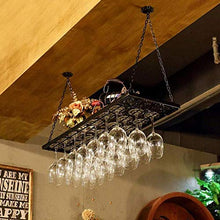 QTWW Portabottiglie da Vino in Metallo Porta calici a Parete Portabottiglie Appeso a soffitto Altezza Regolabile a soffitto (Dimensioni: 100 * 31 cm)