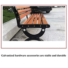 Terrazza parco panchina da giardino sedia portico, Panca relax da balcone con braccioli e schienale, Struttura in legno massello anticorrosivo e fusione di alluminio, Capacità di carico 1102BLS