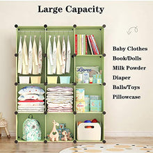 EXCLVEA Armadio Appendiabiti Cartoon Armadio Portatile for Bambini Camera da Letto Orso progettata Sveglia Cube unità di memorizzazione di Vestiti gabinetto Armadio for Ragazzi delle Neonate