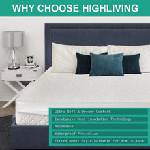 HIGH LIVING Coprimaterasso impermeabile in bambù di alta qualità, 100% tessuto di bambù, anallergico, non rumoroso, a prova di cimici
