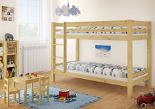 Erst-Holz Letto a Castello 90x200 per Bambini in Pino massello divisibile con doghe rigide 60.09-09