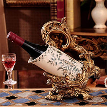YaGFeng Decorazione Portabottiglie in Ceramica Fashion Wine Rack Ceramica della Decorazione della casa dell'ornamento Wine Rack Sticker Glaze Cracked Ceramic Wine Rack Portabottiglie da Tavolo