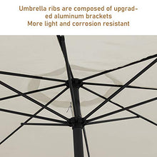 BMOT Ombrellone, Ø300cm Ombrellone da Giardino, Ombrellone UV UPF 40+, Ombrellone da Spiaggia Impermeabile, per Giardino, Balcone, Terrazza - Bianco Crema