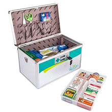 MYHZH First Aid Box con Serratura di Sicurezza, farmaco di dialogo Libreria Medicina d'urgenza della Scatola per Droga Bagagli, Kit di Primo Soccorso