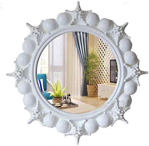 JKCKHA Bagno Trucco Mediterraneo Specchio a Parete Veranda Decorativa del Salone Specchio Specchio Rotondo igienici Specchio Specchio da Toilette (Color: # 6) Decorazioni per la casa