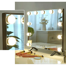 Specchio per il Trucco in Metallo Smart Square LED Lampadina da Tavolo Trucco a Tre Colori Trucco