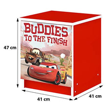 iGLOBAL Comodino per bambini Lightning McQueen Cars 3, comodino, comodino, comodino, comodino, comodino, tavolino con vano portaoggetti