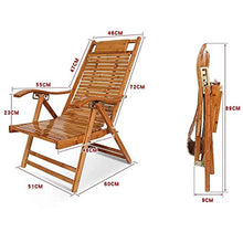 CXQD Sedia Sdraio Prendisole Giardino Patio bambù Pieghevoli Sedie a Sdraio Portatile Sedie