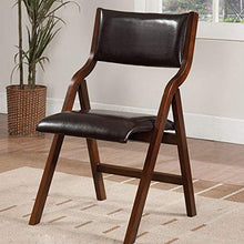 Chair QL Sedia da Pranzo in Legno Massello Semplice Nordica con Seduta in Pelle PU, Sedia Pieghevole Salvaspazio in Legno Massello, Sedia da Ufficio Portatile per Il Tempo Libero Sedia Pieghevole