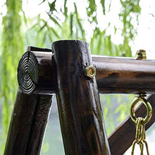 DGHJK Sedia a Dondolo da Giardino Sedia a Dondolo da Esterno per mobili da Esterno, Sedia a Dondolo Doppia da terrazza Impermeabile e anticorrosione in Legno massello