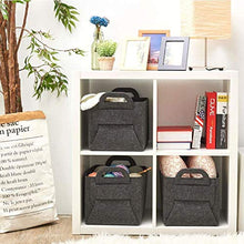 XIXIAO - Cesto portabiancheria in feltro per armadi, cassetti, armadio, cassettiera, cassettiera, M: 40 x 28 x 25 cm, colore: Grigio