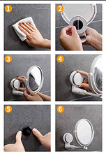Specchio Trucco, Specchio da Parete per Bagno, Bifacciale Specchio per il trucco, Specchio Cosmetico Pieghevole, Lente d'ingrandimento 2x, 360 ° Girevole, Retrattile, per Camera da Letto, Desktop