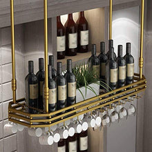 Classico Wine Rack Ferro Battuto Materiale Vetro Laminato Oro Stile Europeo Semplice Rack Bar Rack High Glass Rack Upside Rack di Down