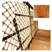Rope Net Yellow, Rete per corrimano Balcone Scala Rete di Sicurezza per ringhiera per Bambini Abbellisci la Rete di Decorazione Rete da Arrampicata all'aperto Rete di carico Altalena Amaca