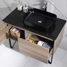 VBARV Armadietti con Specchio da Bagno, mobili per lavabo e mobili per lavabo, lavabo sopra lavabo in Ceramica, ripiano in Marmo, Specchio Rotondo con Luce, mobili di qualità