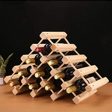 ZLJ Portabottiglie in Legno Portabottiglie impilabile per Vino Portabottiglie da appoggio o da appoggio Mensola per Vino in Legno di Pino Naturale