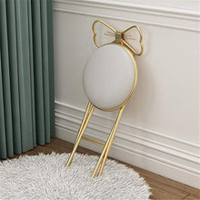 CSQ Sedia da Bar Pieghevole, Sgabello da Toeletta con Schienale Ad Arco Casa Ragazze Camera da Letto Spogliatoio Sedia da Trucco Sedia da Pranzo da Ristorante(Color:PU Bianco,Size:45CM)