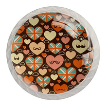 Maniglie per cassetti Manopole per cassetti Manopole rotonde Confezione da 4 per armadietto, cassetti, cassettiere, cassettiere ecc - Cuore