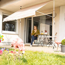 Relaxdays Tenda da Sole, Protezione per Il Balcone, Regolabile, Senza Forare, a Manovella, 200 cm di Larghezza, Beige, 200 x 120 cm